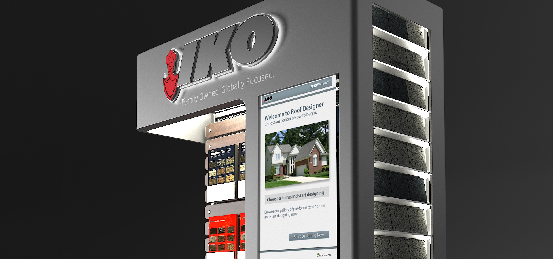 Building a modular in-store display for IKO Roofing – Central Station